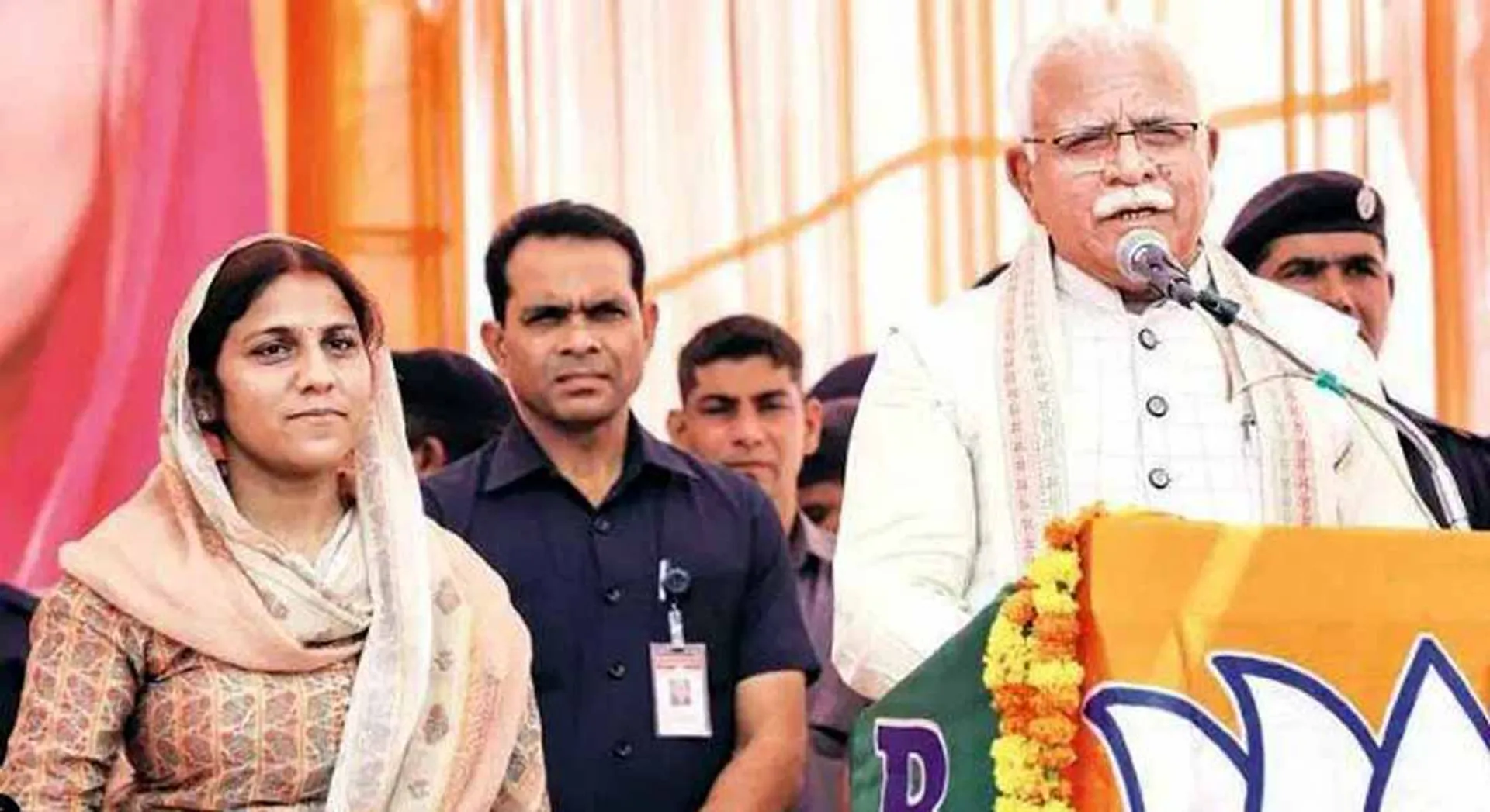 haryana assembly election cm manoharlal khattar speech congress against tweet 